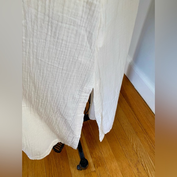 Madewell | Cream Cotton Gauze Button-up Caftan Duster Cover-up | Sz M - Picture 5 of 10
